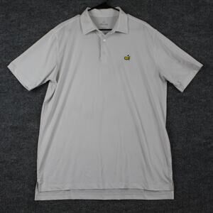 Masters Tech Polo Men Large White Performance Golf Augusta National Preppy